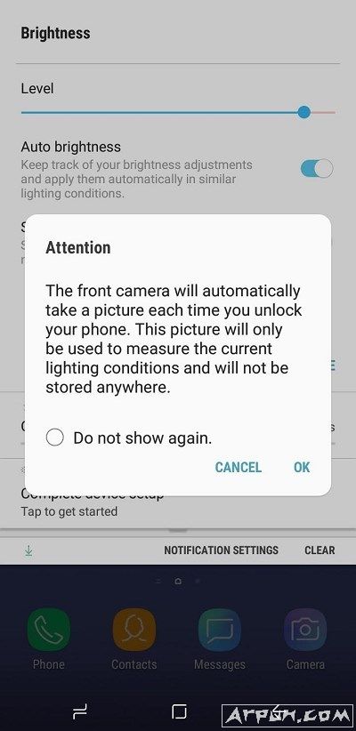 三星Galaxy J8自动调节屏幕亮度