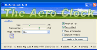 xp透明桌面时钟(TheAeroClock) V2.12