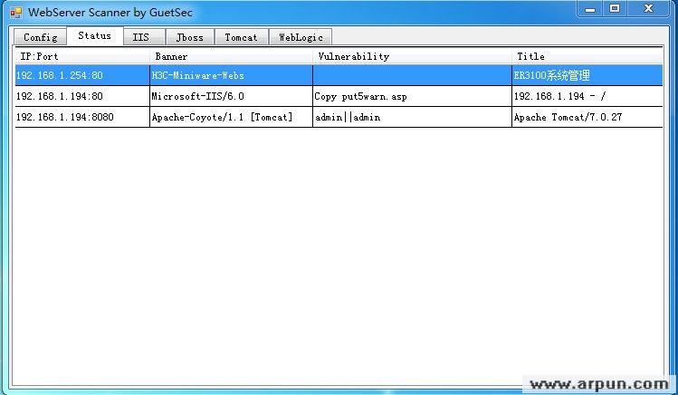 WebServerScanner