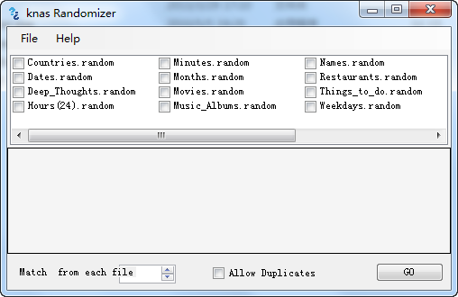 数据随机提取器(knas Randomizer)