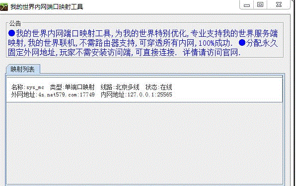 我的世界内网端口映射工具