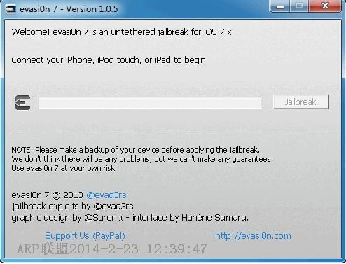 evasi0n7Խ  v1.0.5 ios7.0.6Խ