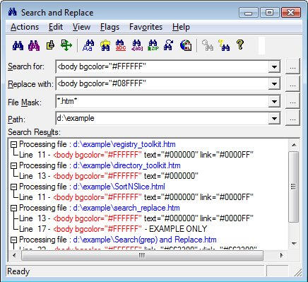 Search and Replace
