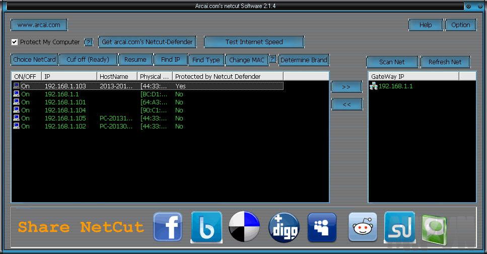 NetCut()