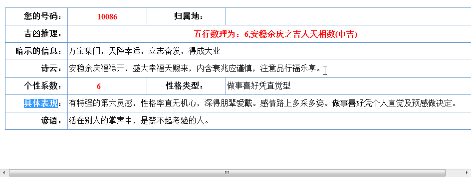 号码吉凶查询工具