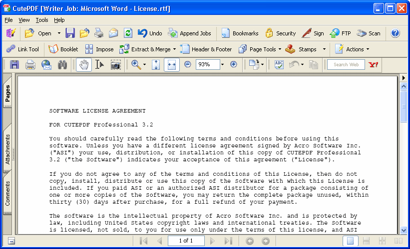 CutePDF Writer
