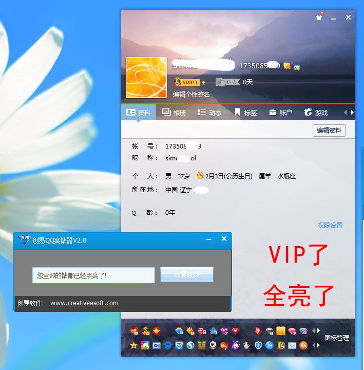飞扬QQ亮钻器