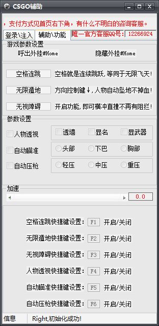 csgo傻挂透视自瞄飞天加速辅助工具