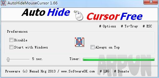 AutoHideMouseCursor(自动隐藏鼠标光标)
