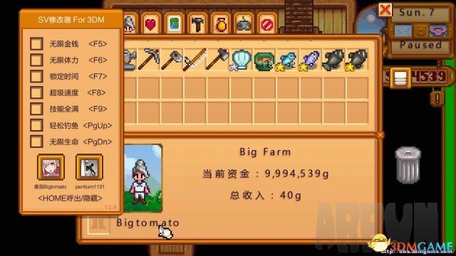 星露谷物语番茄SV内置修改器