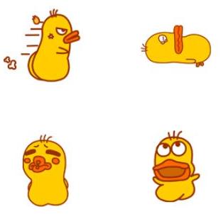 贱鸭子qq表情包