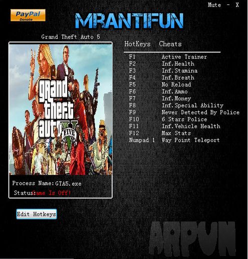 GTA5十二项修改器