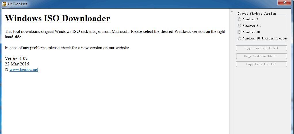 Microsoft Windows ISO Download Tool