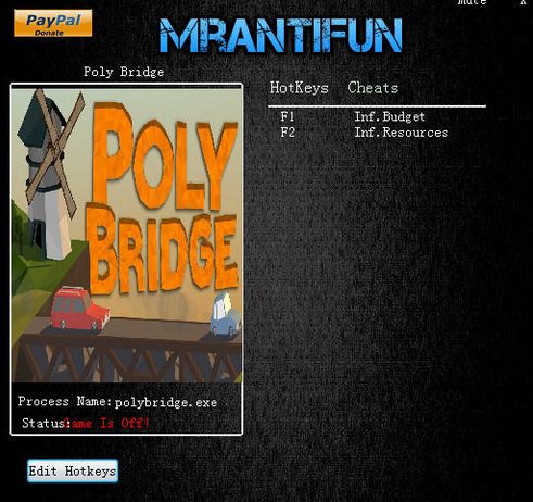 PolyBridge两项修改器
