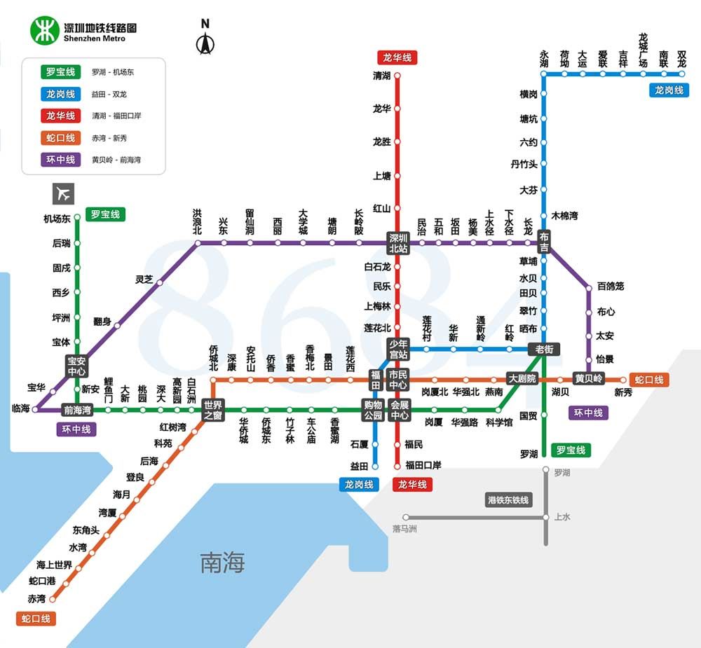 深圳地铁线路图 高清版