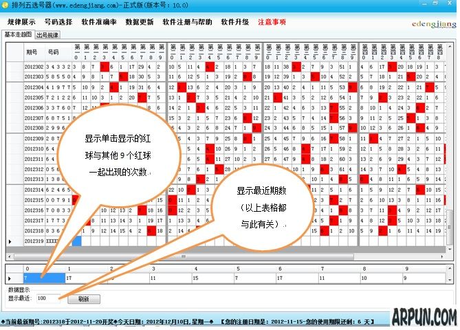 排列五选号器