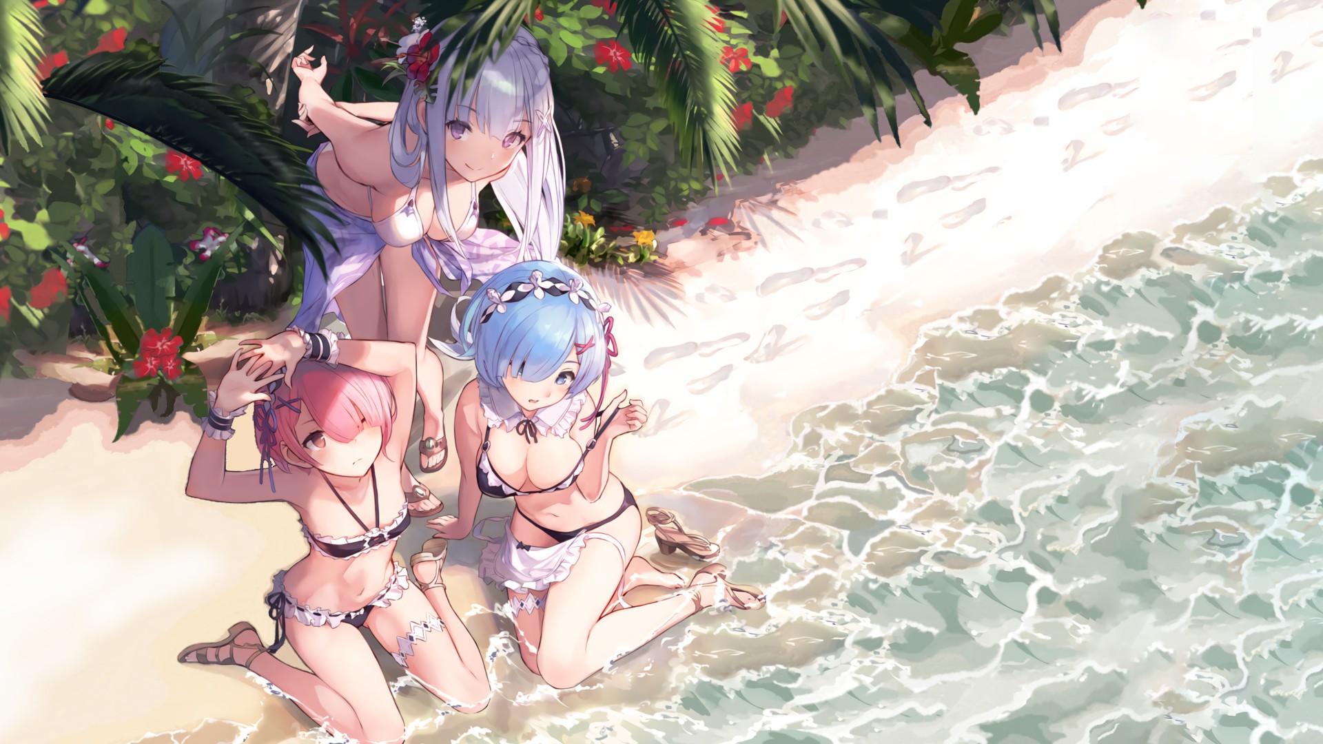 蕾姆沙滩浴动态壁纸_wallpaper engine 蕾姆沙滩浴动态壁纸