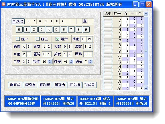 彩王时时彩后三猎手