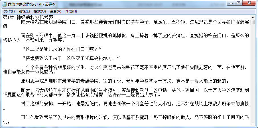 我的20岁极品校花txt小说全集