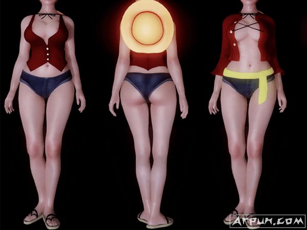 上古卷轴5女版路飞绅士套装娜美泳装MOD