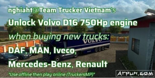 欧洲卡车模拟2联机可用全新车解锁750马力MOD