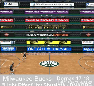 NBA2K18雄鹿队广告牌MOD 补丁