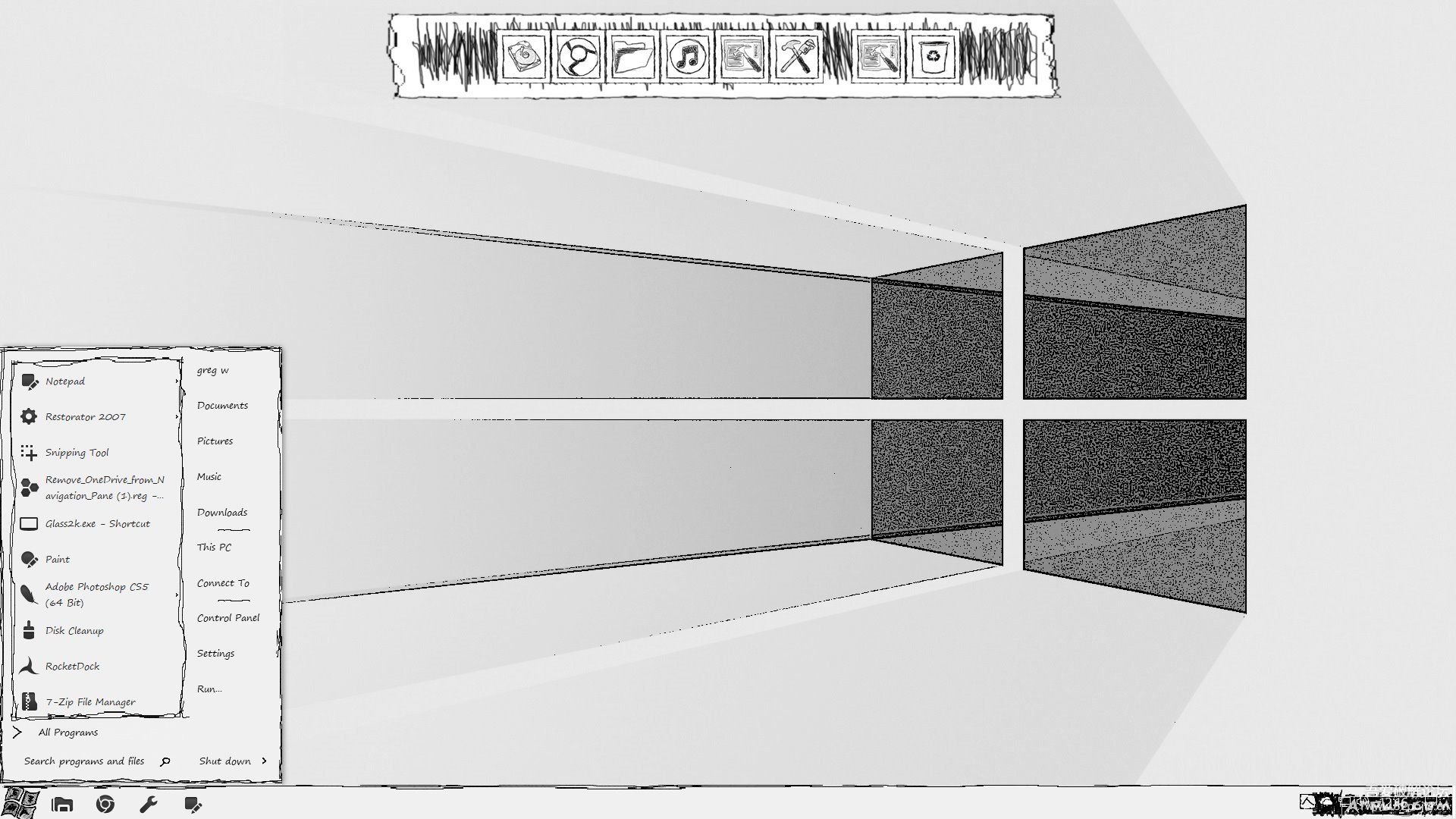 Win10素描桌面主题安装包