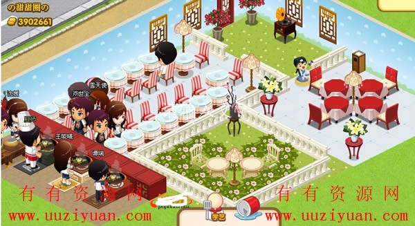 QQ餐厅16级最佳摆法 不跑客升级最快16级QQ餐厅装修