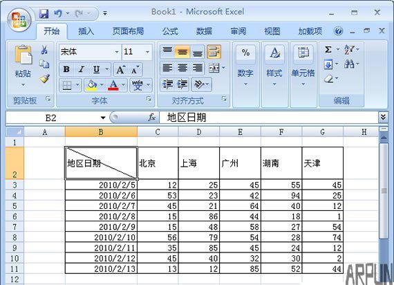 Excel 2007���Ʊ����ɣ�����б�߱�ͷ