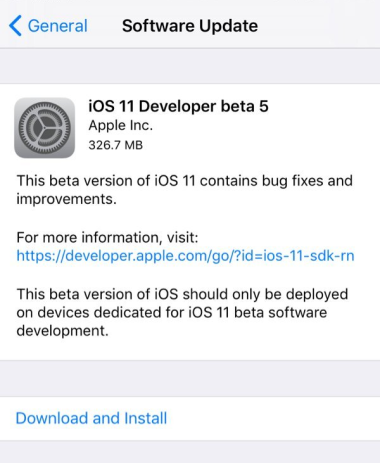 ƻ��iOS11 Beta 5�����ˣ�����������ʲô����