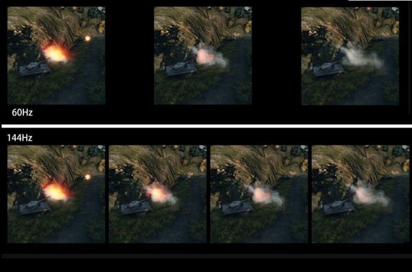 144hz和60hz监视器之间的区别