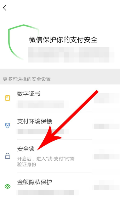 如何设置微信支付安全锁