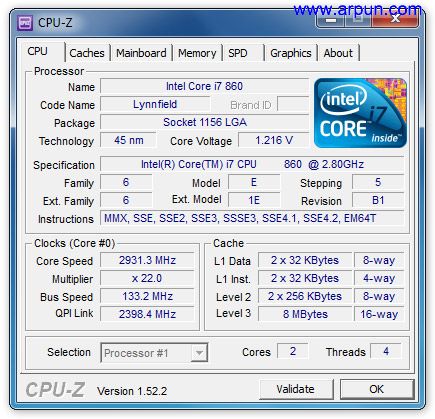CPU-Z 1.55.0 绿色