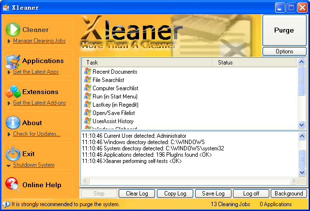 电脑隐私清除工具(Xleaner)