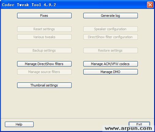 解码器扫描修复工具(K-Lite Codec Tweak Tool)