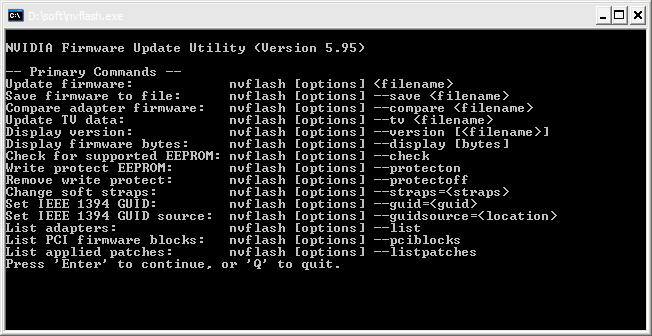 nVFlash (N卡BIOS刷新工具)