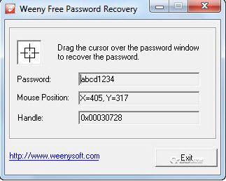 星号密码查看专家(Weeny Free Password Recovery) 1.0 官方版