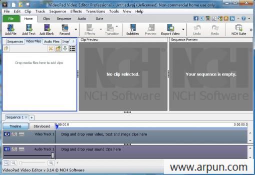 入门级视频编辑软件(VideoPad Video Editor)