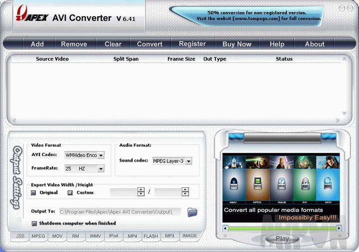 Apex AVI Converter