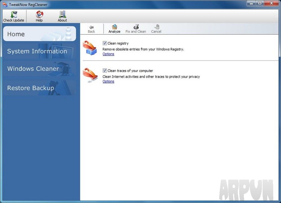 TweakNow RegCleaner