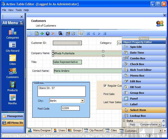 Active Table Editor