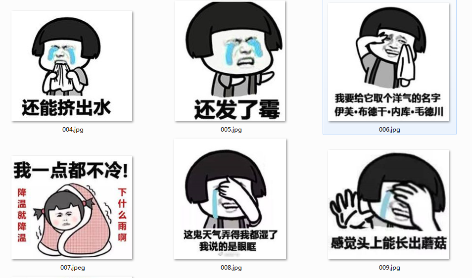 回南天qq表情_回南天表情包 绿色免费版