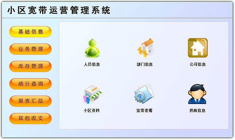 小区宽带运营管理系统