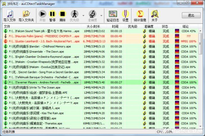 auCDtect损音乐格式鉴别器