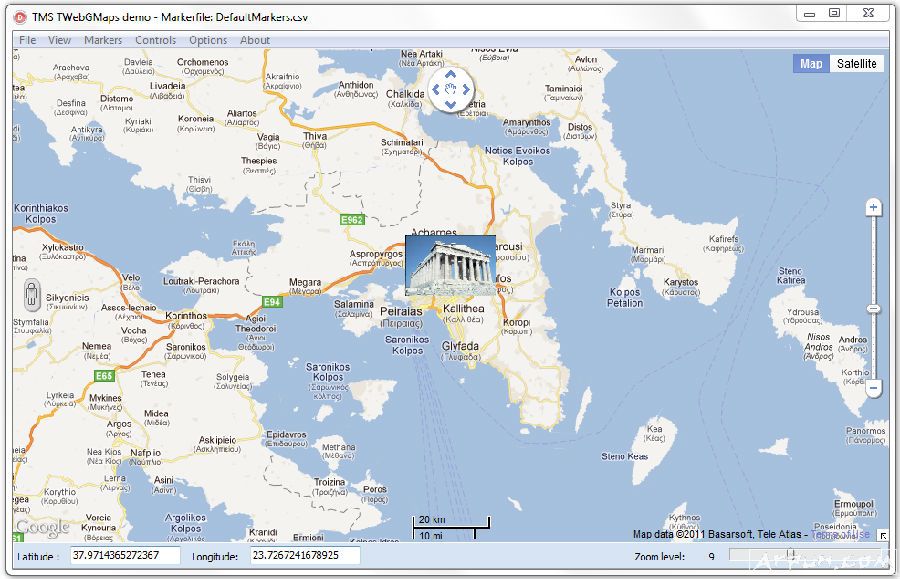 TMS TWebGMaps(谷歌映射路线图工具)