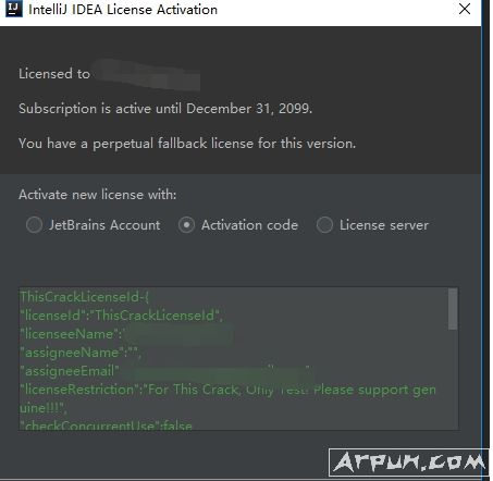 idea 2018.2版本的激活破解补丁: JetbrainsCrack-2.10-release-enc.jar