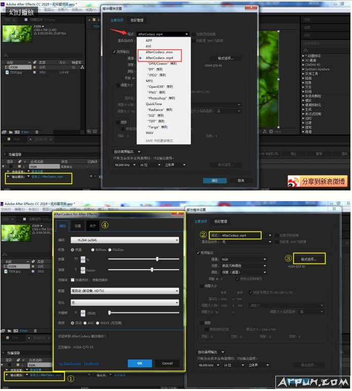 AE和PR视频输出插件 AfterCodecs_ 汉化版